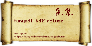 Hunyadi Nárciusz névjegykártya